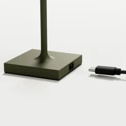 LED-akkupöytälamppu Nuindie pocket, männynvärinen, IP54, himmennettävä