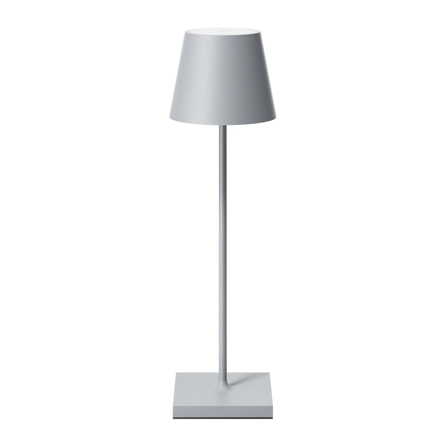 LED-akkupöytälamppu Nuindie, USB-C, harmaa, IP54, himmennettävä