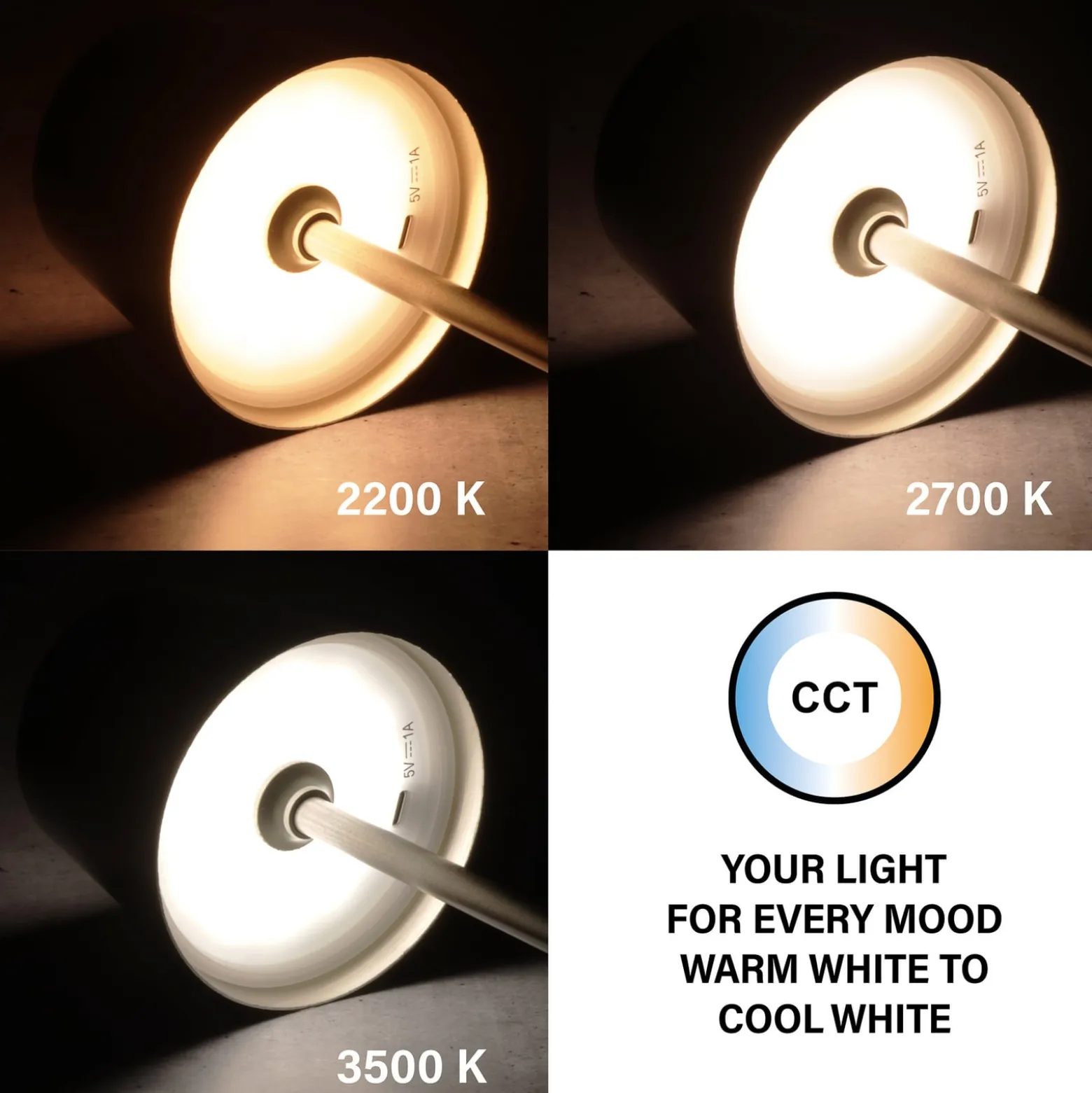 LED-akku-pöytälamppu Roxi, nikkelivärinen, metalli, IP54, himmennin