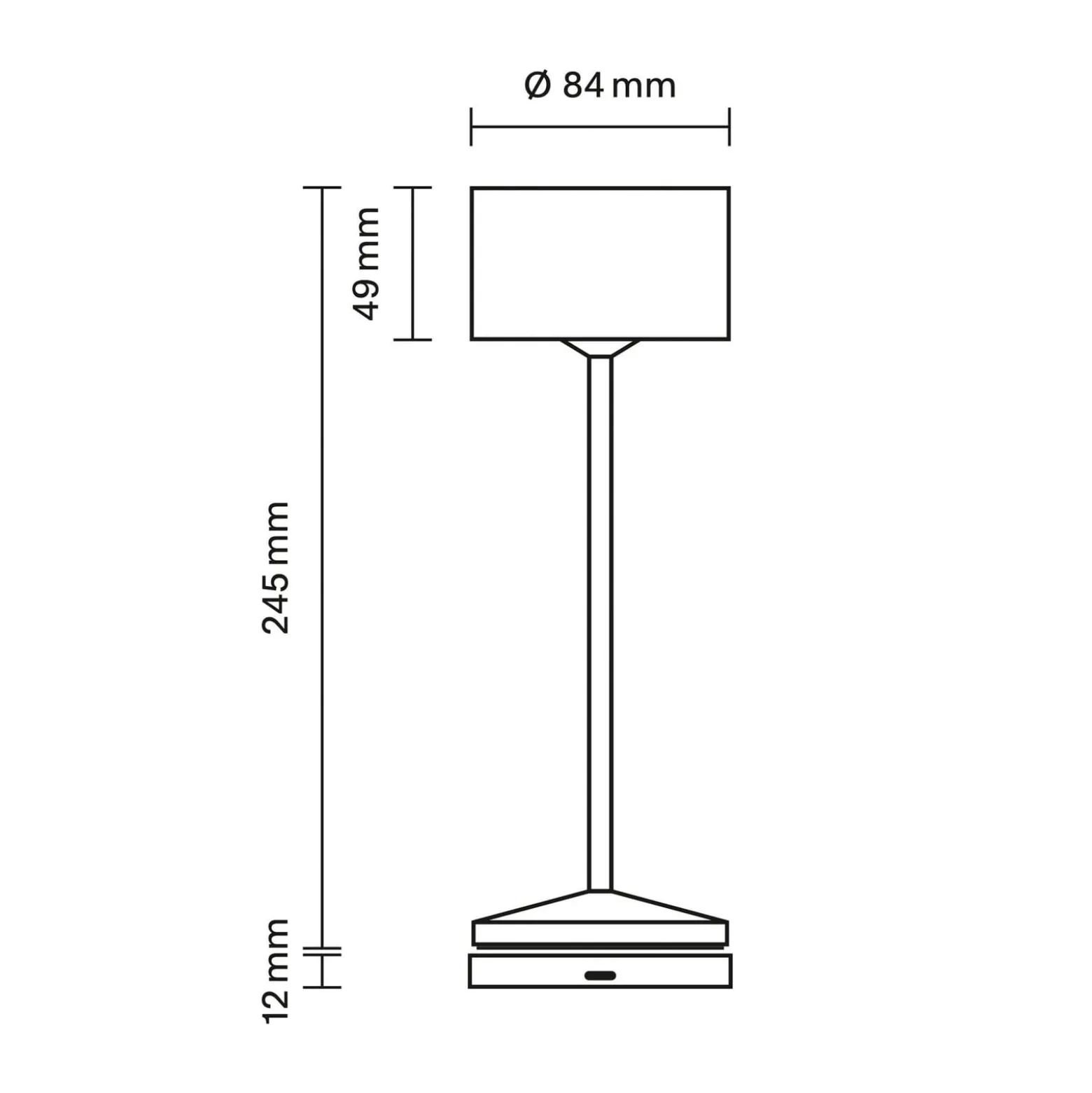 LED-akku-pöytälamppu Veluna, vihreä, korkeus 25 cm, IP44, himmennettävä, CCT