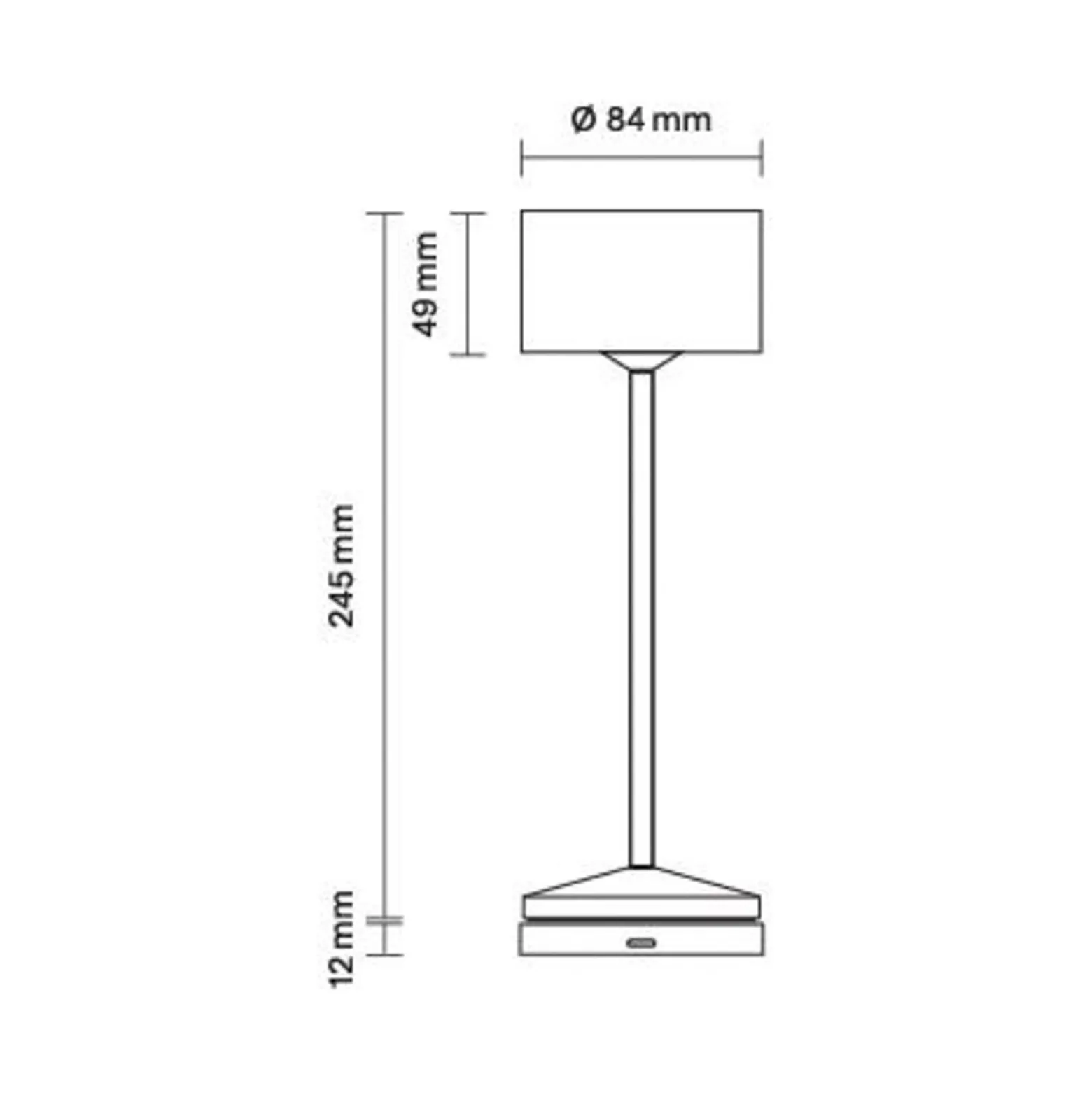 LED-akku-pöytälamppu Veluna, vihreä, korkeus 25 cm, IP44, himmennettävä, CCT