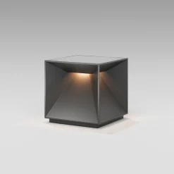 LED-akku-pöytävalaisin Nutalis, grafiitinharmaa, IP54, himmennettävä