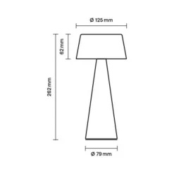 LED-akku-pöytävalaisin Solino, beige, aurinko/USB, 26 cm, IP44