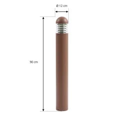LED-akku-seinävalaisin DANISH, ulkonema 25 cm, kullankeltainen metalli