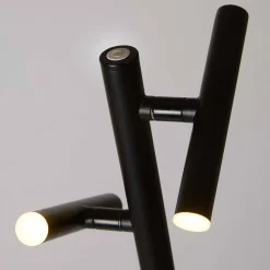 LED-akkutoiminen lattiavalo 10460BK, musta, korkeus 127 cm, CCT 2-lamppuinen