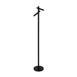 LED-akkutoiminen lattiavalo 10460BK, musta, korkeus 127 cm, CCT 2-lamppuinen