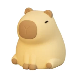 LED-akkuvalo Piggy, ruskea, korkeus 12 cm, silikoni