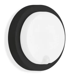 LED-anturi ulkoseinävalaisin Dortmund Ø17cm musta