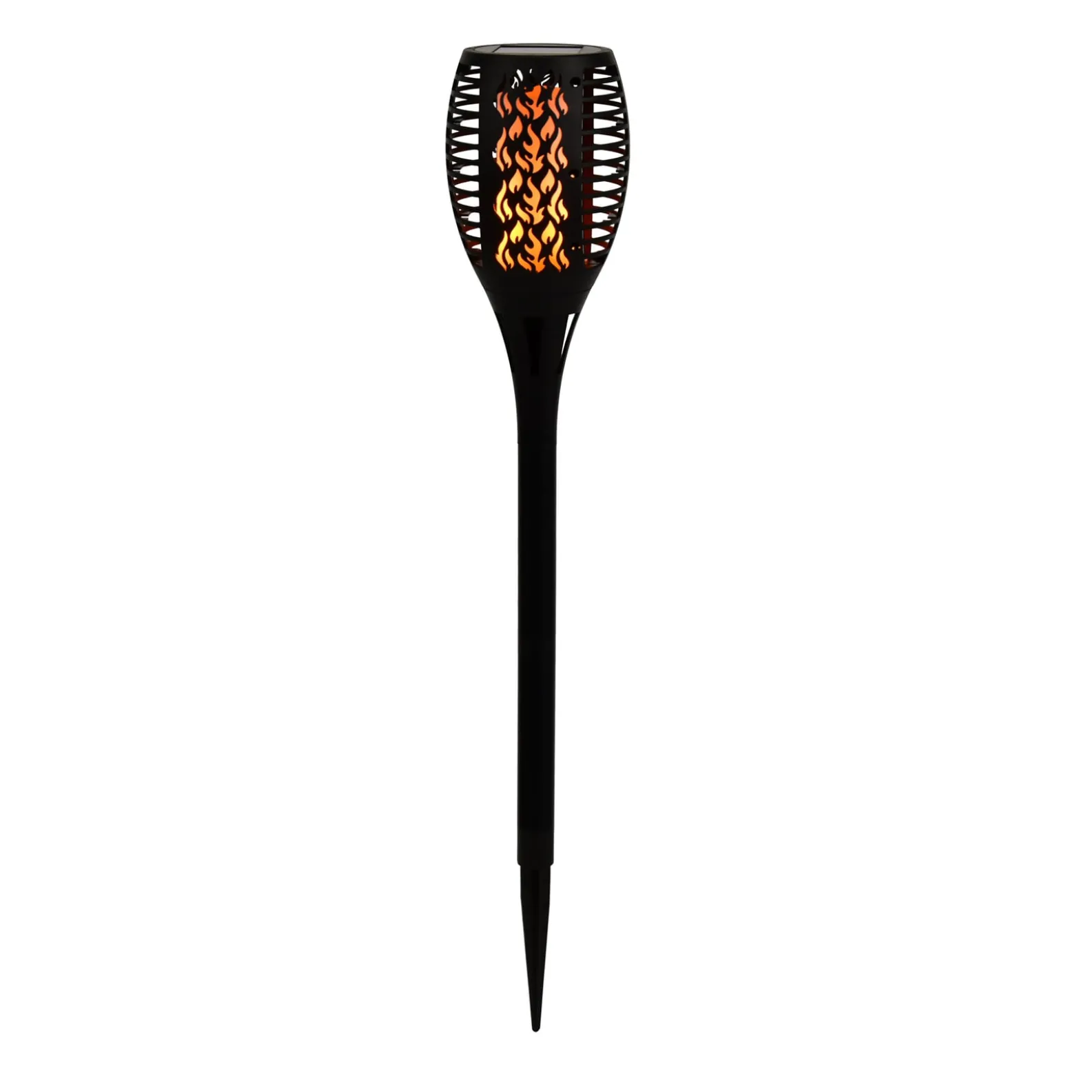 LED-aurinkoenergialla toimiva maapiikkavalaisin 33077 Taskulamppu, musta, muovia