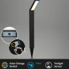 LED-aurinkoenergialla toimiva maapiikkavalo 3796015, musta, muovi, CCT-arvo