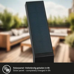 LED-aurinkoenergialla toimiva maapiikkavalo 3796015, musta, muovi, CCT-arvo