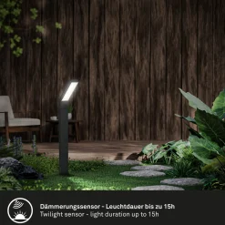 LED-aurinkoenergialla toimiva maapiikkavalo 3796015, musta, muovi, CCT-arvo