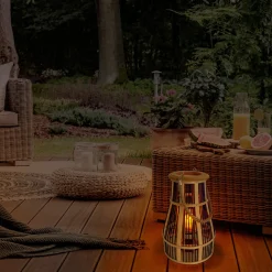 LED-aurinkokoristevalo kori 34 cm, musta/natur