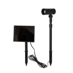 LED-aurinkokäyttöinen kohdevalaisin Powerspot 53 cm, 250 lm, musta, maakiinnike
