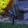 LED-aurinkokäyttöinen kohdevalaisin Powerspot 19 cm RGBW, 80 lm, musta, maakiila