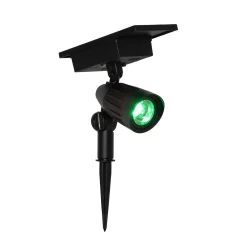 LED-aurinkokäyttöinen kohdevalaisin Powerspot 19 cm RGBW, 80 lm, musta, maakiila