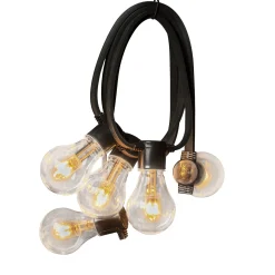 LED-aurinkokäyttöinen valoketju juhliin, 6,2 W, keltainen, IP44, 1800 K