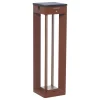 LED-aurinkolamppu Borne, sensori, 45 cm, corten