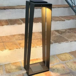 LED-aurinkolyhty Skaal alumiinia, 70 cm, harmaa
