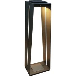 LED-aurinkolyhty Skaal alumiinia, 70 cm, harmaa