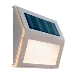 LED-aurinkopaneelilla varustettu ulkoseinävalaisin 5282104, ruostumaton teräs,