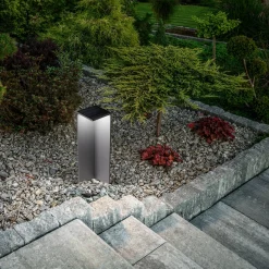 LED-aurinkopolkuvalo Fold, tummanharmaa, liiketunnistin, IP54