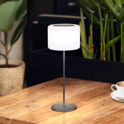 LED-aurinkopöytälamppu Pino, hiekanmusta