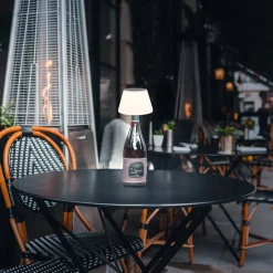 LED aurinko pöytävalaisin 36000 pullo top valkoinen muovi