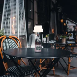 LED aurinko pöytävalaisin 36000 pullo top valkoinen muovi