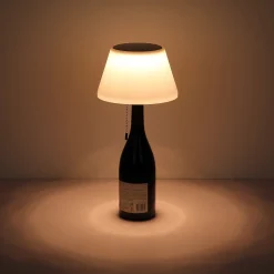 LED aurinko pöytävalaisin 36000 pullo top valkoinen muovi