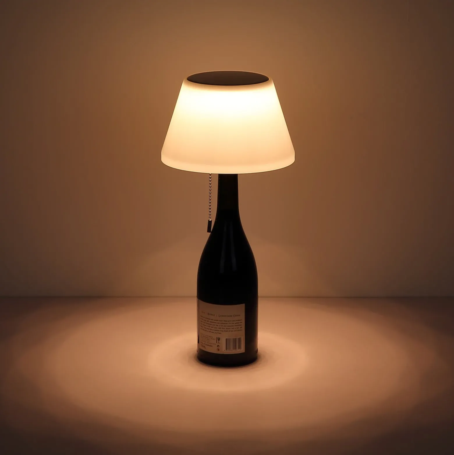 LED aurinko pöytävalaisin 36000 pullo top valkoinen muovi