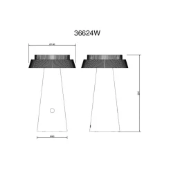 LED-aurinkopöytävalaisin 36624, valkoinen, ladattava akku, CCT, IP54,