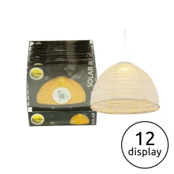 LED aurinko riipusvalaisin 33982, valkoinen, pellava, muovi