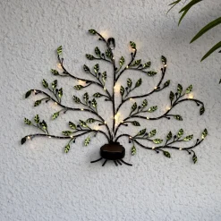LED-aurinkoseinävalaisin Tree of life