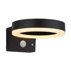 LED aurinko ulkoseinävalaisin 36507 musta, anturi, muovi, muovia