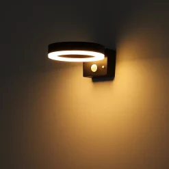 LED aurinko ulkoseinävalaisin 36507 musta, anturi, muovi, muovia