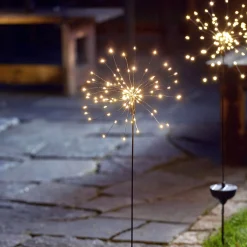 LED-aurinkovalaisin Firework maapiikillä, 100 cm