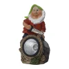 LED-aurinkovalaisin Gnomy värikäs/punainen muovi 21 cm metsuri Gnomy