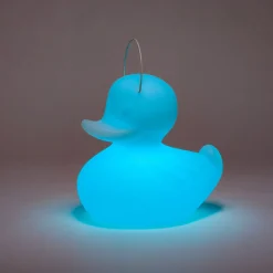 LED-designvalaisin DUCK-DUCK S ulkokäyttöön, valkoinen