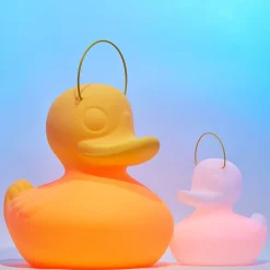 LED-designvalaisin DUCK-DUCK S ulkokäyttöön, valkoinen
