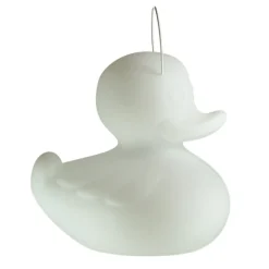 LED-designvalaisin DUCK-DUCK XL ulkokäyttöön, valkoinen