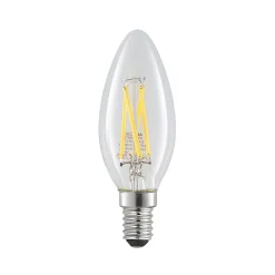 LED-filamenttilamppu E14 4W 827 kynttilä him., 5x