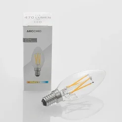 LED-filamenttilamppu E14 4W 827 kynttilä him., 5x