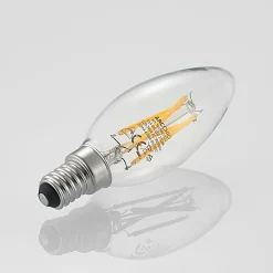 LED-filamenttilamppu E14 4W 827 kynttilä him., 3x