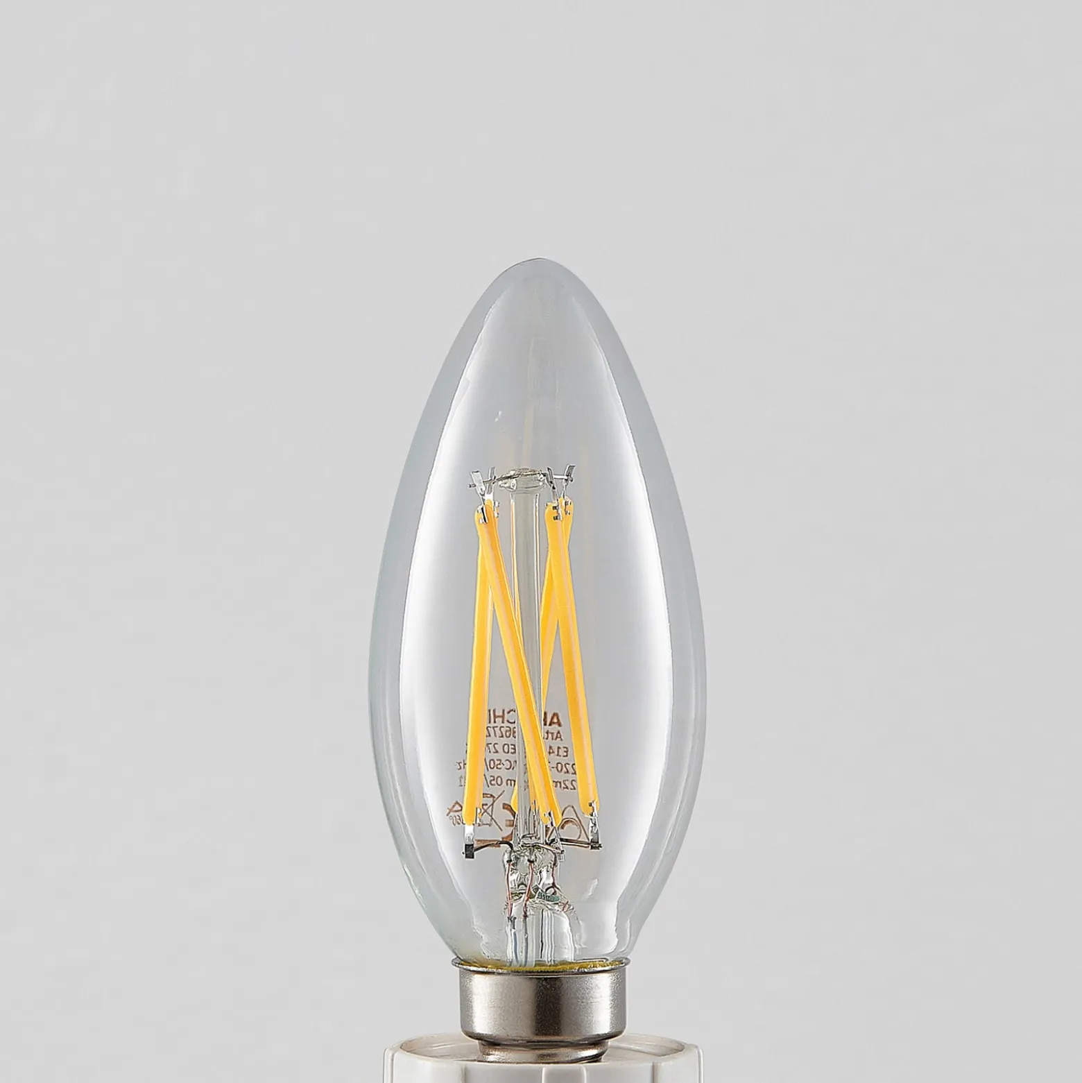 LED-filamenttilamppu E14 4W 827 kynttilä him., 3x