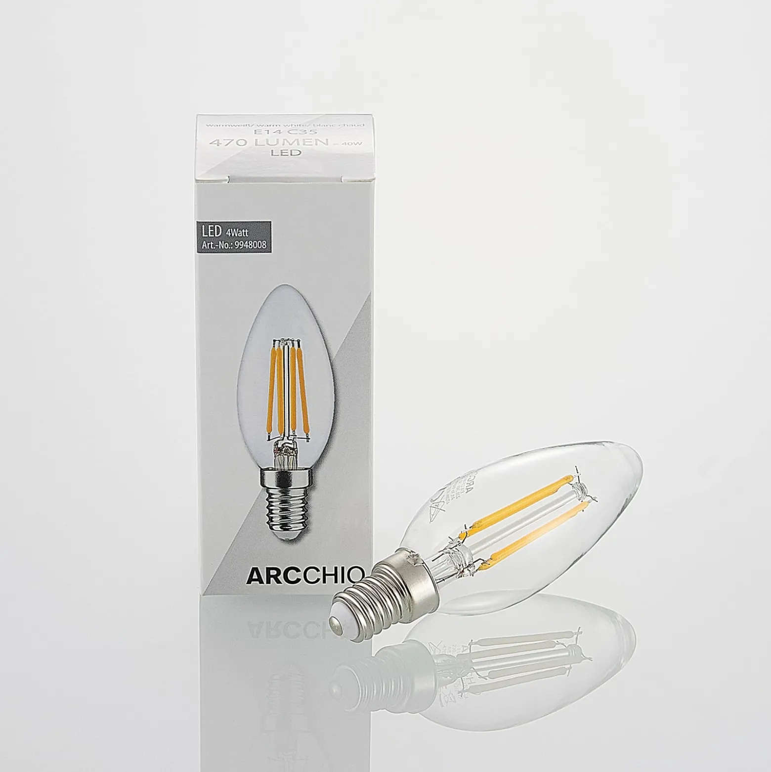 LED-filamenttilamppu E14 4W 827 3-vaihehimmen, 3x