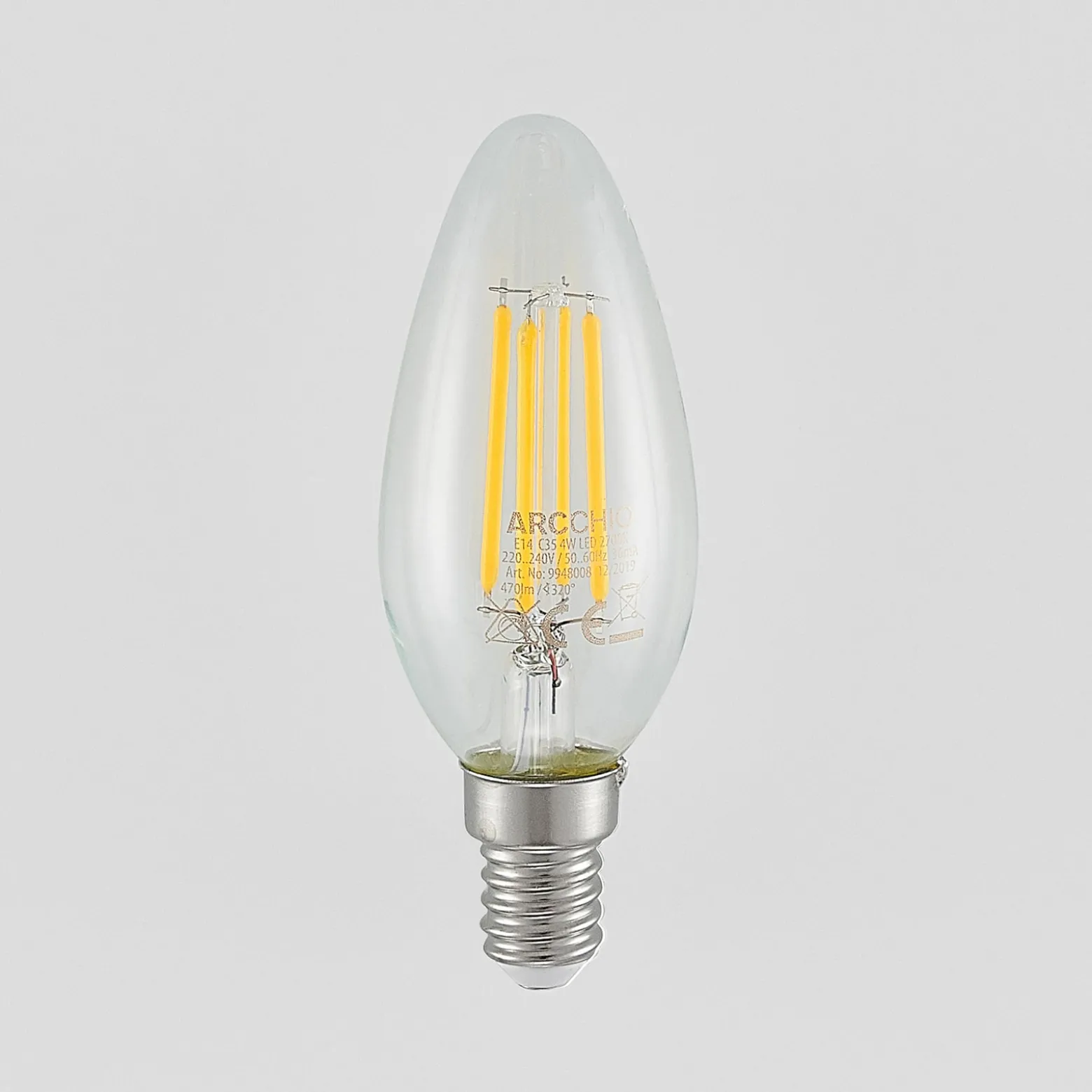 LED-filamenttilamppu E14 4W 827 3-vaihehimmen, 3x