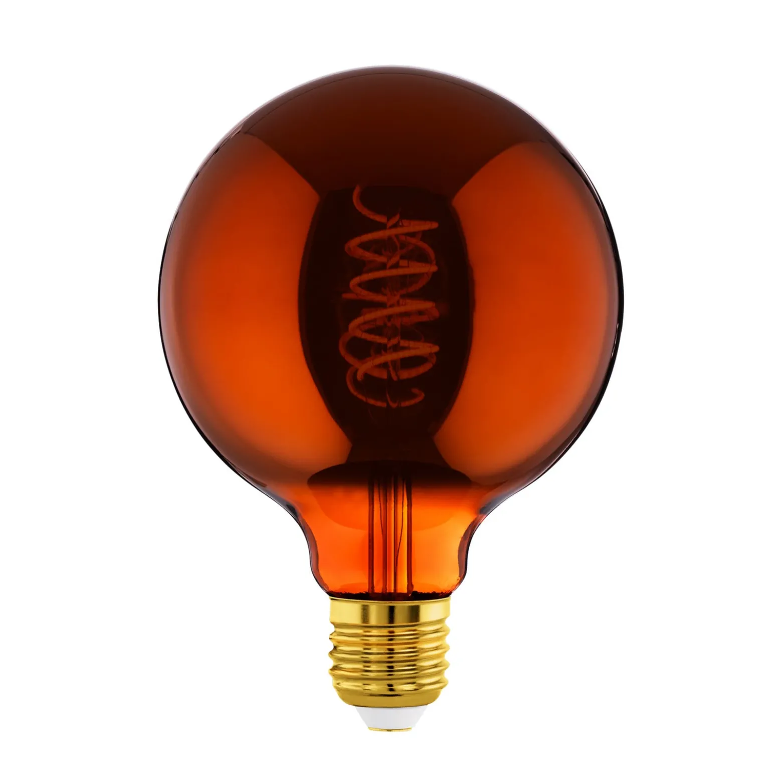 LED Globe E27 G125 4W 2 000 K filament kupari