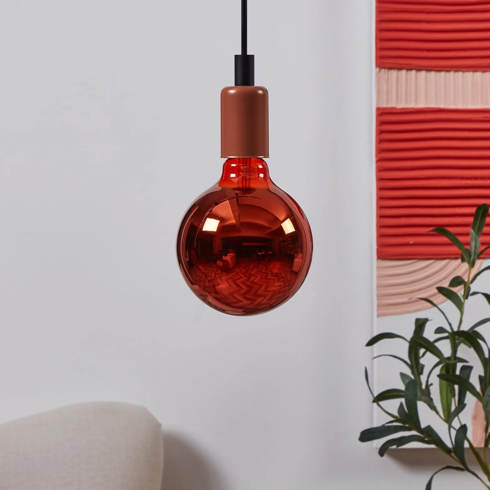 LED Globe E27 G125 4W 2 000 K filament kupari