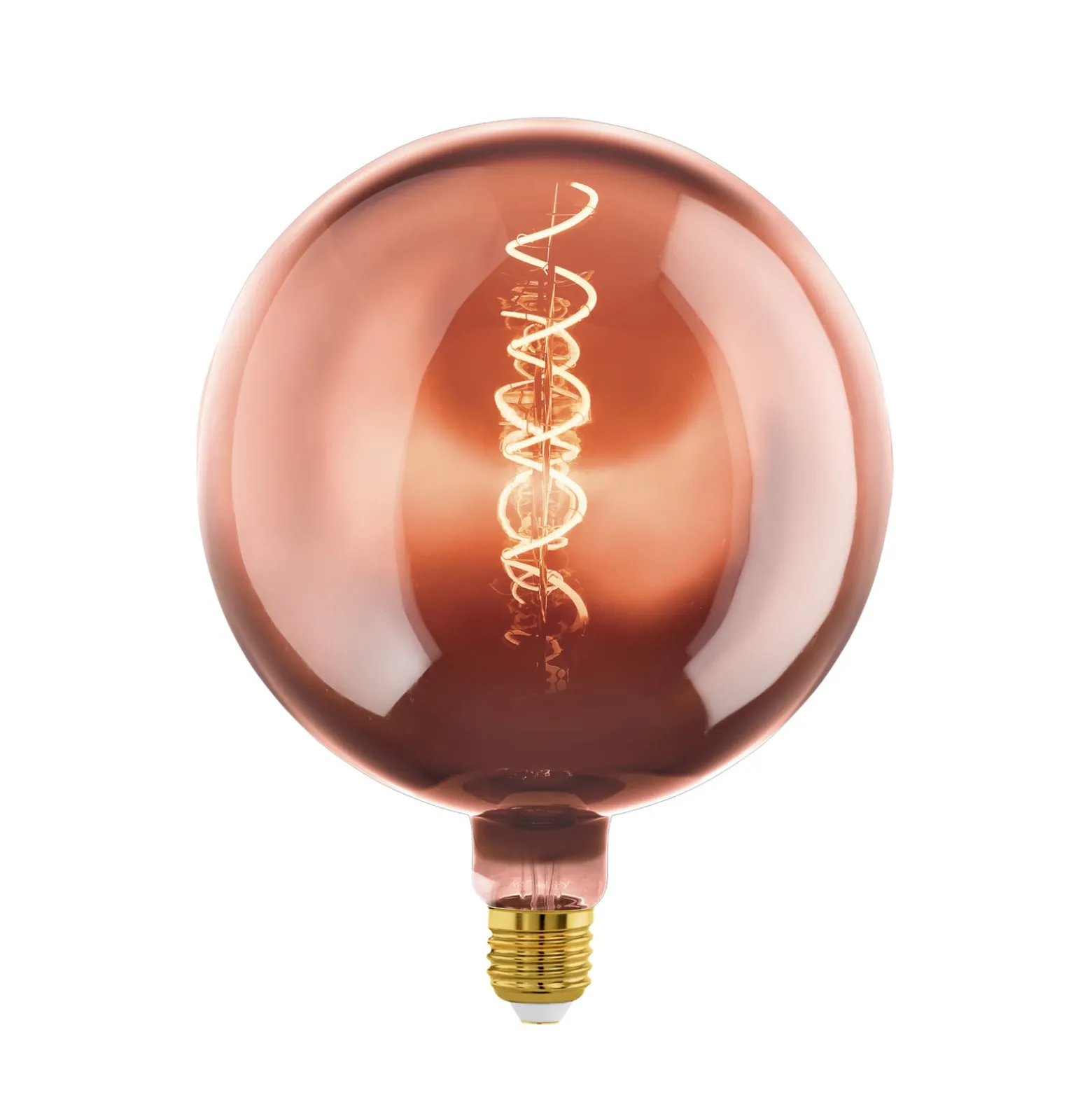 LED-Globe G200 E27 4W 1600 K filament, kupari